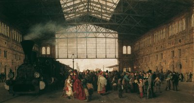 Arrival of a Train at the Northwest Station in Vienna by Karl Karger